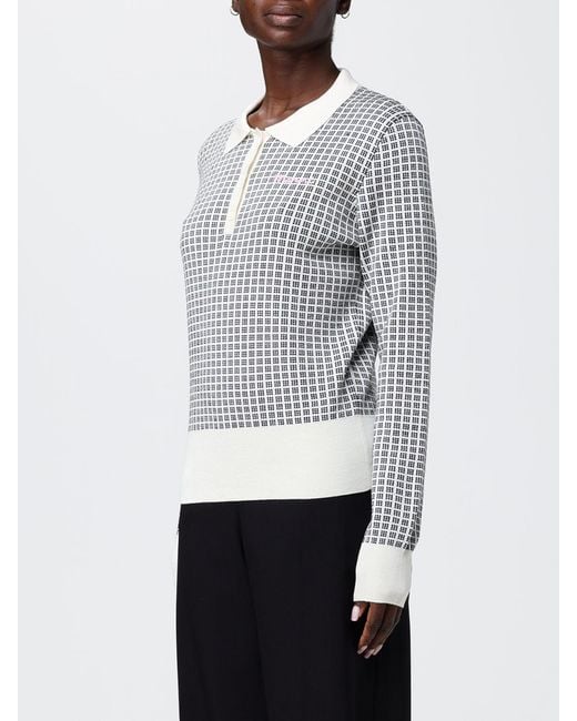 Marni Gray Checked Virgin Wool And Silk Polo Shirt