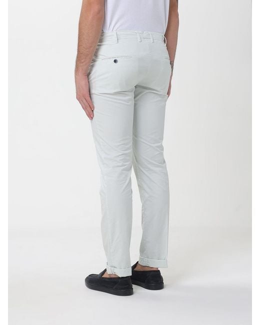Mason's White Cotton Stretch Chino Trousers for men