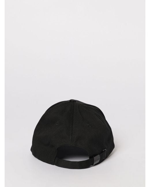 Just Cavalli Black Cotton Twill Hat With Embroidered Logo for men