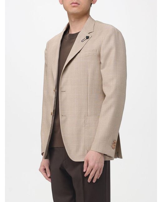 Lardini Natural Cotton Single-Breasted Blazer for men