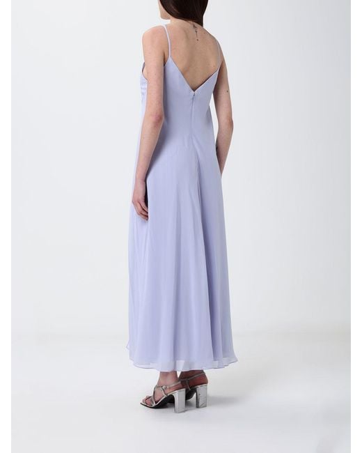 Emporio Armani Purple Long Tecno Georgette Dress
