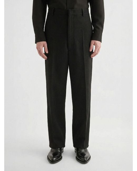 Jil Sander Black Polyester Tailored Trousers for men
