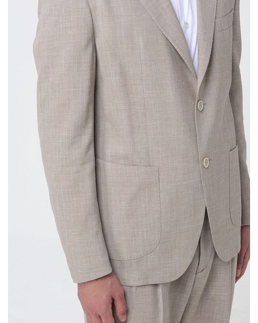 Eleventy Gray Single-Breasted Virgin Wool And Cashmere Dress for men