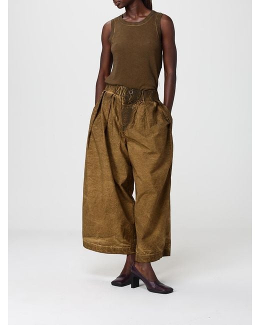 Uma Wang Brown Ribbed Washed Jersey Top