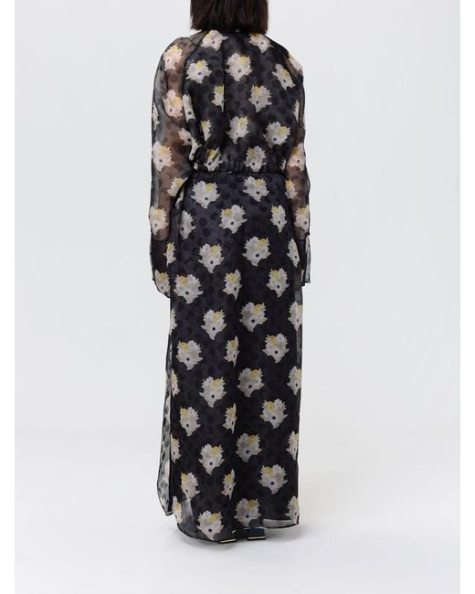 Fendi White Silk Shirtdress With Floral Print