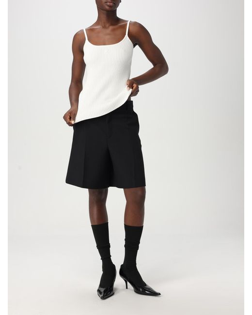 Courreges White CourrÈ Ges Stretch Cotton Tank Top