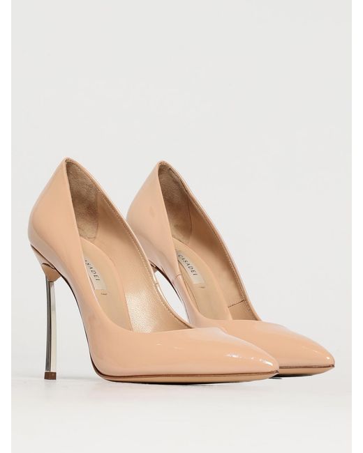 Casadei Pink Blade Patent Leather Pumps