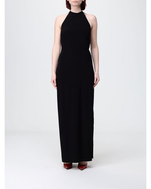 Norma Kamali Black Stretch Jersey Dress