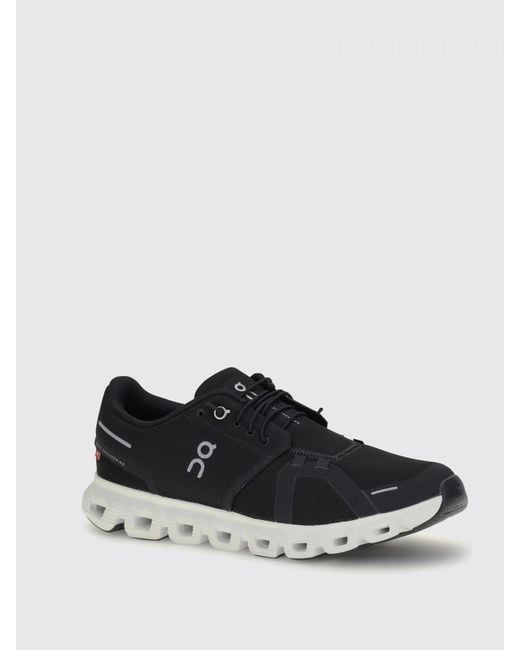 On Shoes Black Cloud 6 Mesh Sneakers On for men