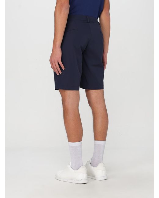 EA7 Blue Stretch Fabric Chino Shorts for men