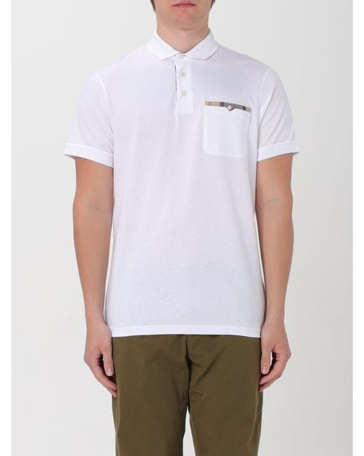 Barbour White Polo Shirt for men