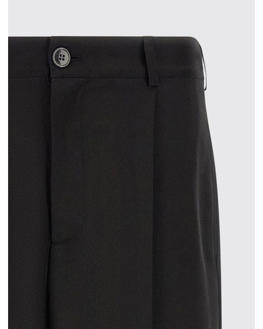 Marni Black Virgin Wool Wide Leg Trousers for men