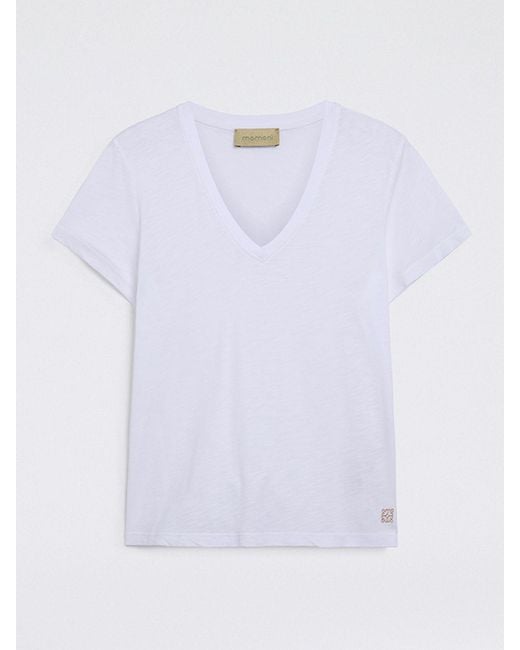 Momoní White MomonÌ Basic Cotton Blend T-Shirts