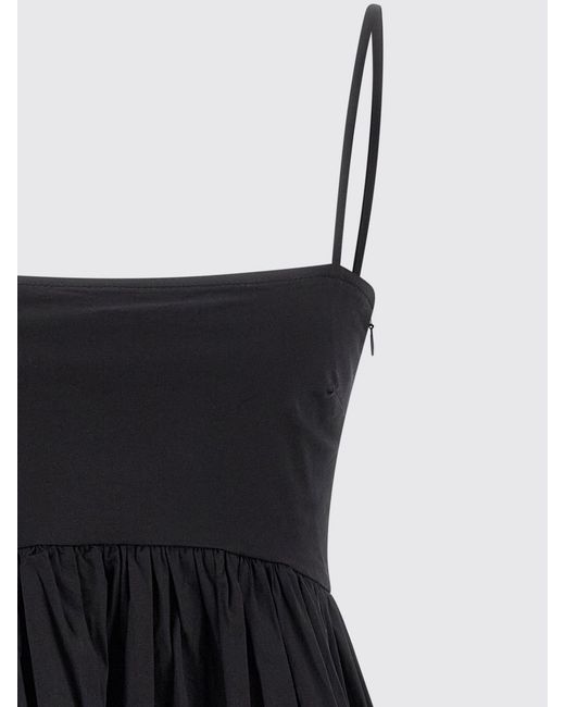 Ganni Black Cotton Skater Dress