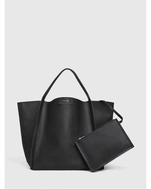 Céline Black Cube Calfskin Leather Hand Tote Bag