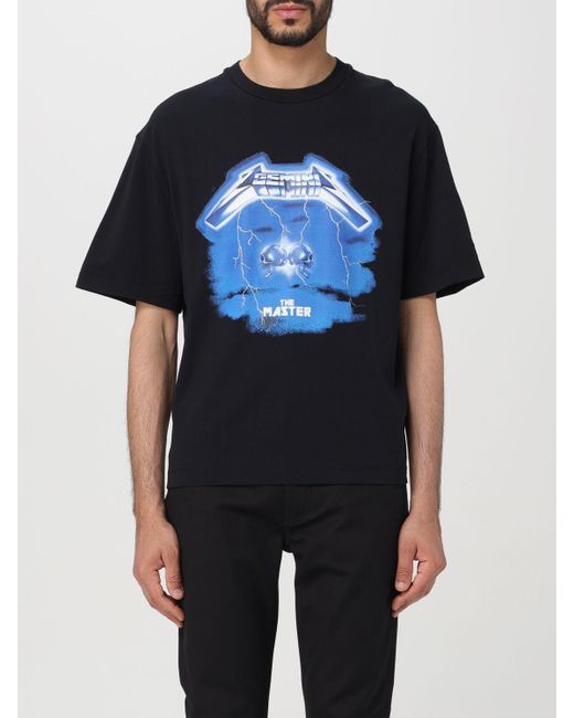 T-shirt Gemini in cotone con stampa di Neil Barrett in Blue da Uomo