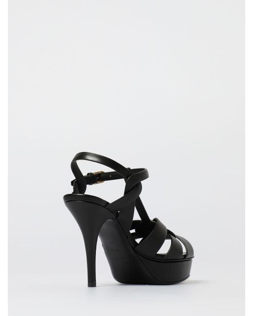 Saint Laurent Black Flache Sandalen Damen