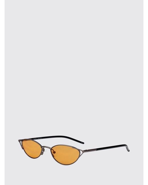 McQueen White Am0563S Acetate And Metal Sunglasses