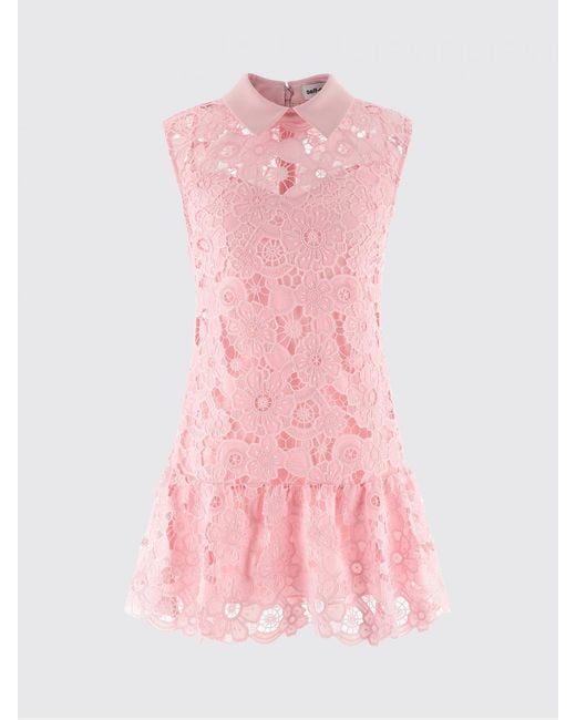 Self-Portrait Pink Lace Mini Dress