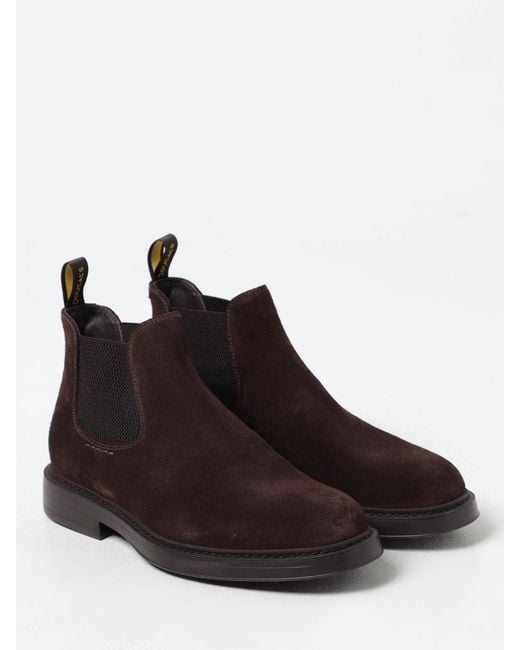 Doucal's Brown Suede Ankle Boots for men
