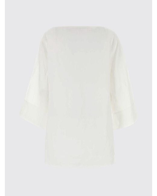 The Row White Linen Blouse