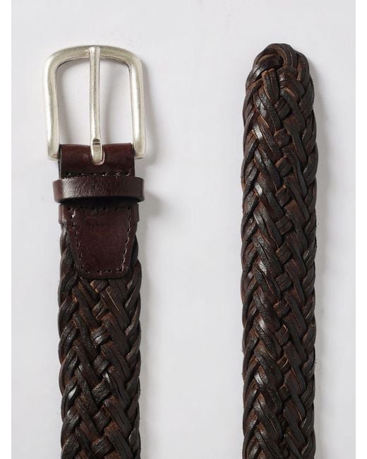 Orciani Multicolor Braided Leather Belt for men
