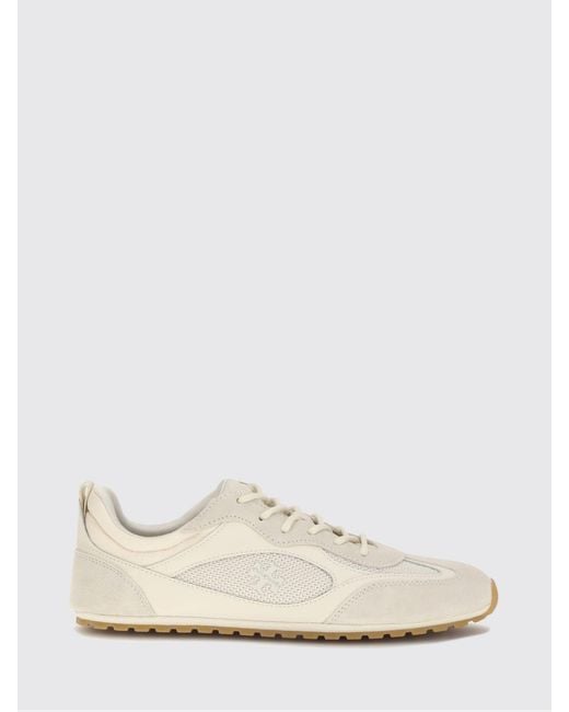 Tory Burch White Leather And Mesh Sneakers