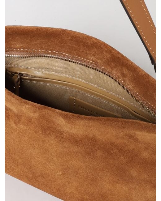 Gianni Chiarini Brown Suede Shoulder Bag