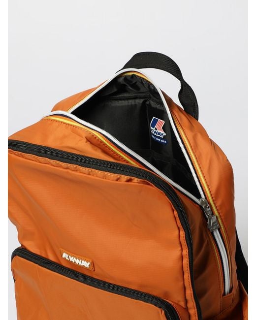 K-Way Orange Backpack for men