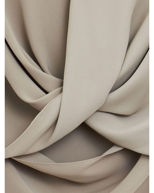 MM6 by Maison Margiela Gray Draped Cropped Top