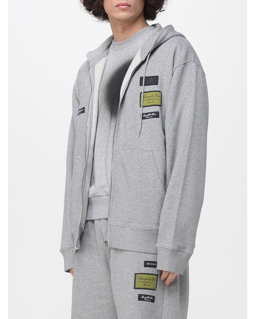 MM6 by Maison Margiela Gray Zip-Up Hoodie for men