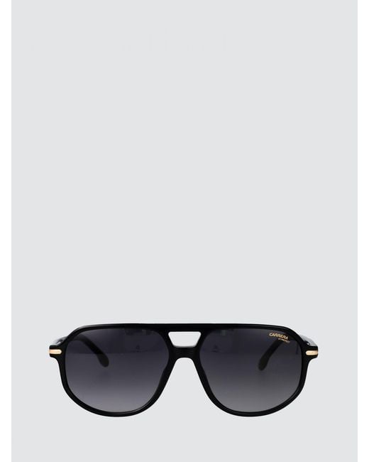 Carrera White Rounded Acetate Aviator Sunglasses With Double Bridge for men