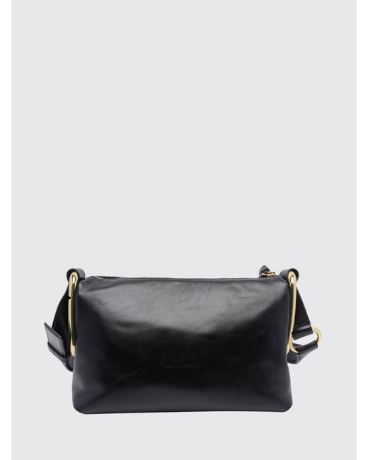 Marc Jacobs Black Juliette Leather Crossbody Bag With Double J Logo And Zip Closure