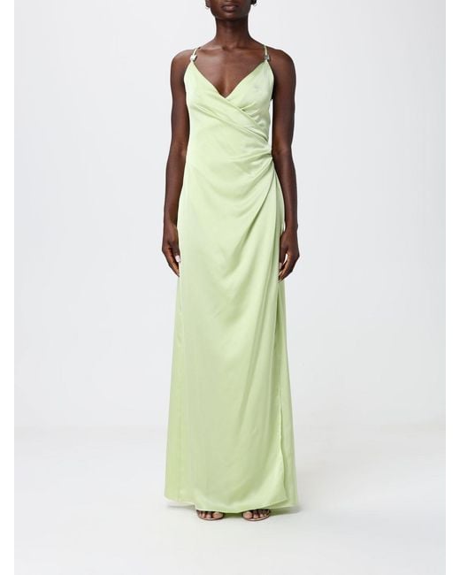 Hanita Green Satin Dress