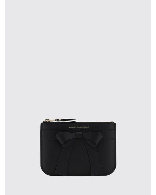 Comme des Garçons White Comme Des GarÇ Ons Leather Wallet With Bow for men