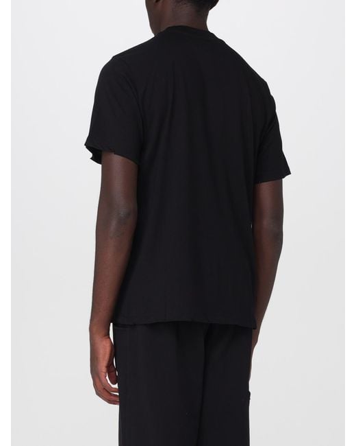 DISCLAIMER Black Slim Fit Cotton T-Shirt With Contrast Logo for men