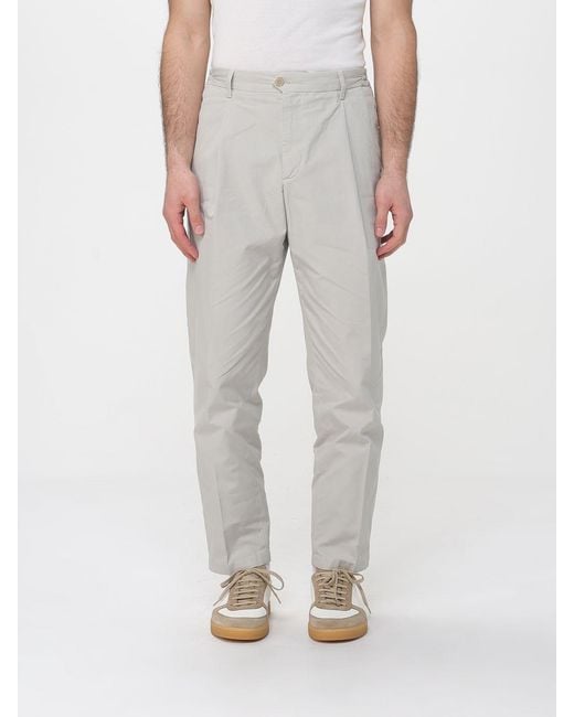 Briglia 1949 Gray Cotton Chino Trousers for men