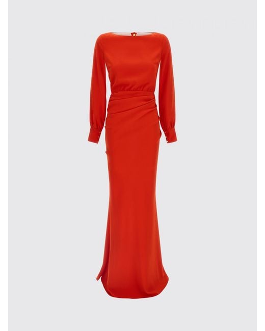 Elisabetta Franchi Red Long Dress