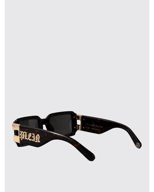 Philipp Plein Black Aviator Havana Sunglasses for men
