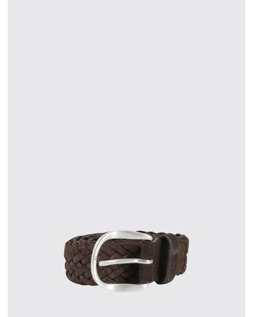 Orciani White Woven Suede Belt for men