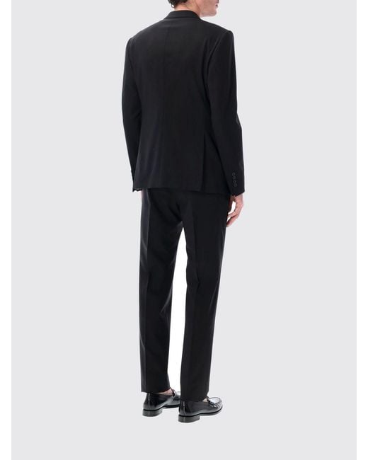 Emporio Armani Black Viscose Blend Single Breasted Dress for men