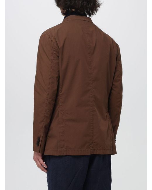 Boglioli Brown Jersey Single-Breasted Blazer for men