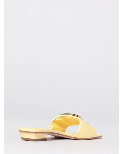 Roger Vivier Natural Leather Mules