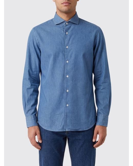Aspesi Blue Casual Cotton Shirt for men