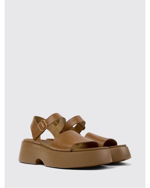 Camper Brown Tasha Leather Sandal