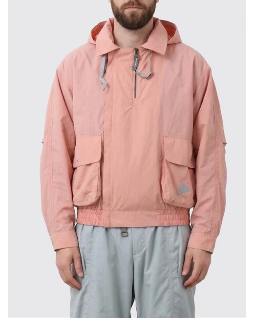 And Wander Red Nylon Jacket With Hood for men