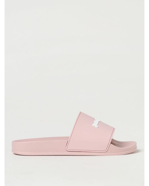 Sliders in gomma con logo di Palm Angels in Pink
