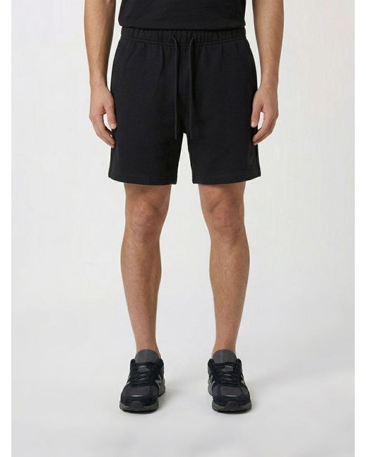 New Balance Black Cotton Jogging Shorts for men