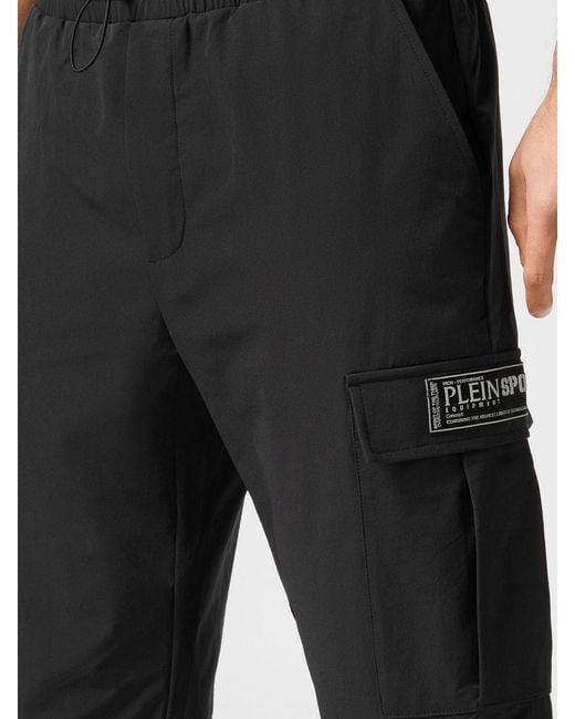 Philipp Plein Black Slim Fit Cargo Jogging Trousers for men