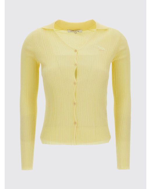 Maison Kitsuné Yellow Maison KitsunÉ Cotton And Viscose Cardigan